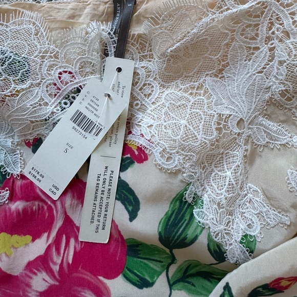 NWT Size S - By Anthropologie Sleeveless V-Neck Lace Slip Midi Dress - Picture 17 of 17